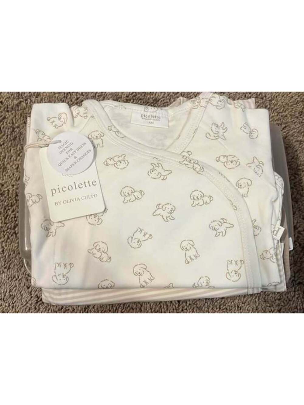 Picolette by Olivia Culpo 3 baby long sleeve bodysuits 18 months NWT